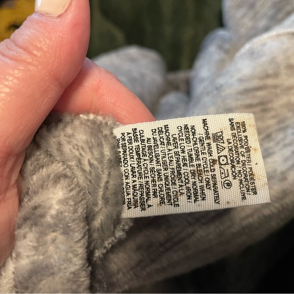 VS PINK plush robe with pockets and rhinestone logos SL M/L - Picture 8 of 8